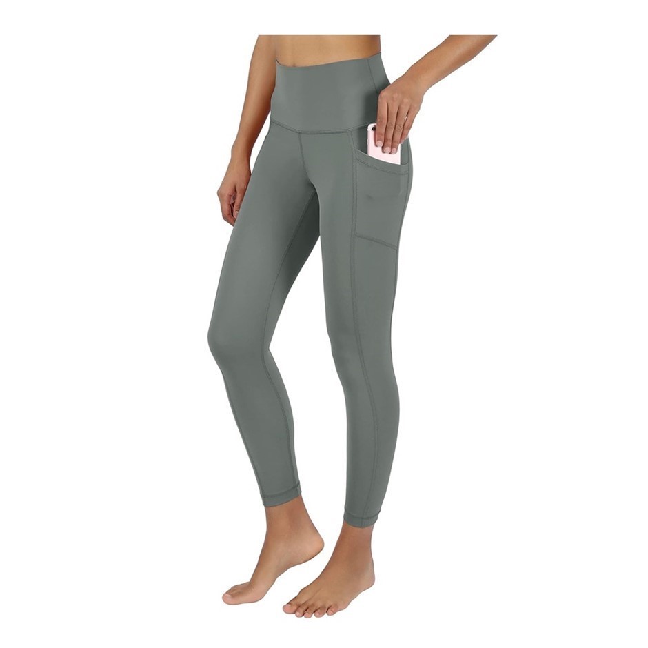 3 x 90DEGREE Women's Leggings, Size L, 75% Nylon, Mulled Basil. Buyers Not