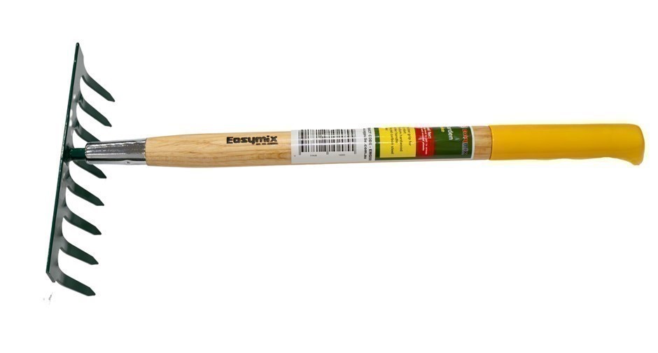 EASY MIX 8 Teeth Claw Short Handle Garden Rake.