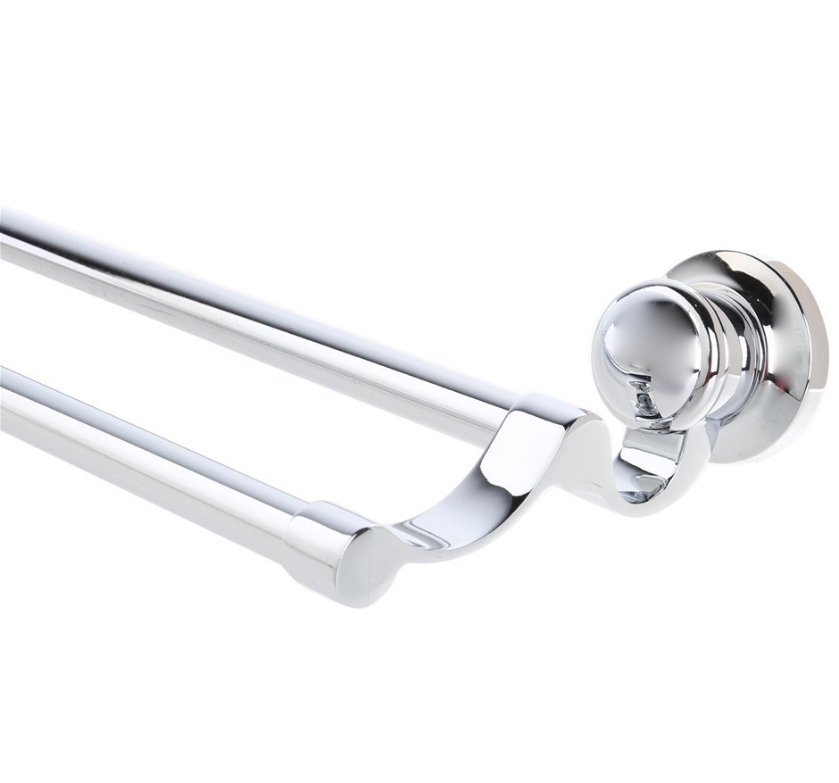 MILENO Double Towel Bar 600mm, Chrome Finish.