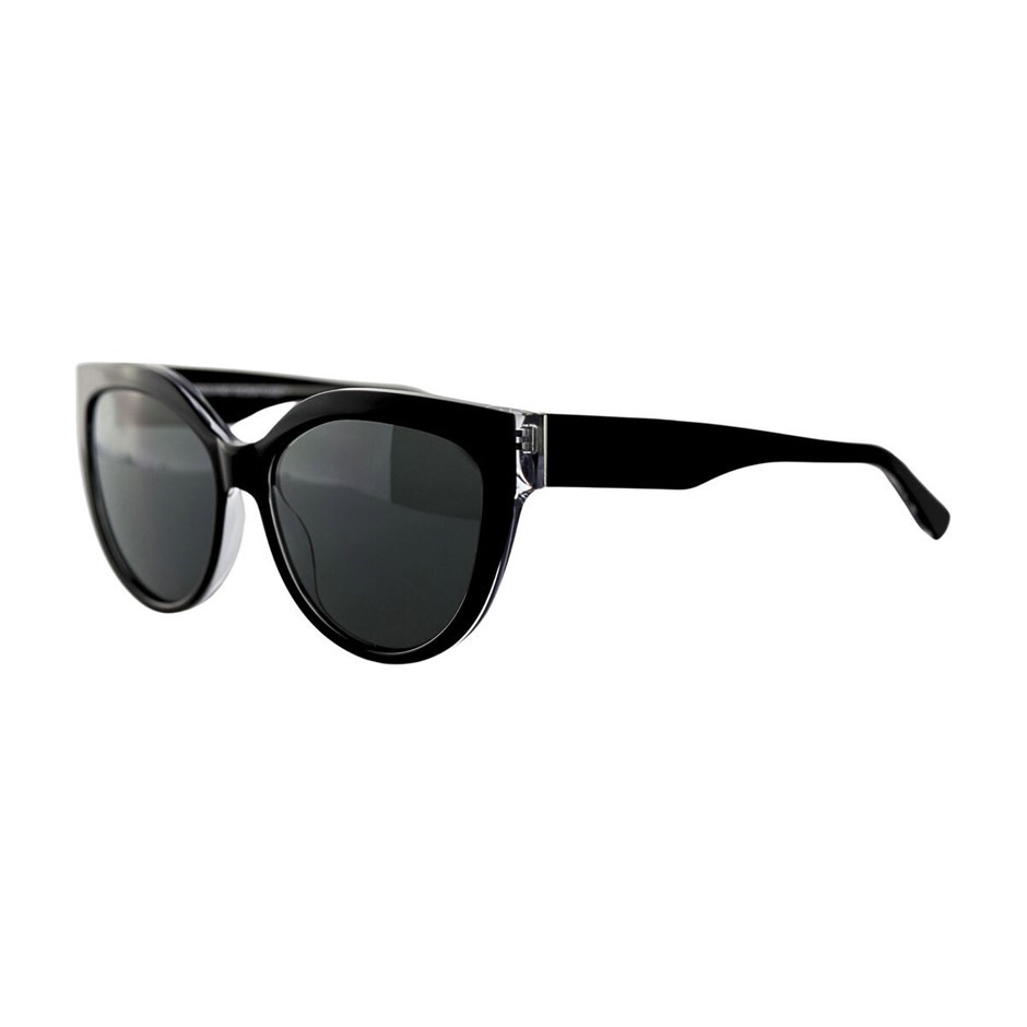 SIGNATURE Black Polarized Crystal Smoke Grey Sunglasses, KS17 M49.