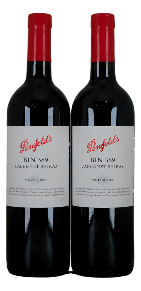 Penfolds `Bin 389` Cabernet Shiraz 2002 (2 x 750mL) SA.