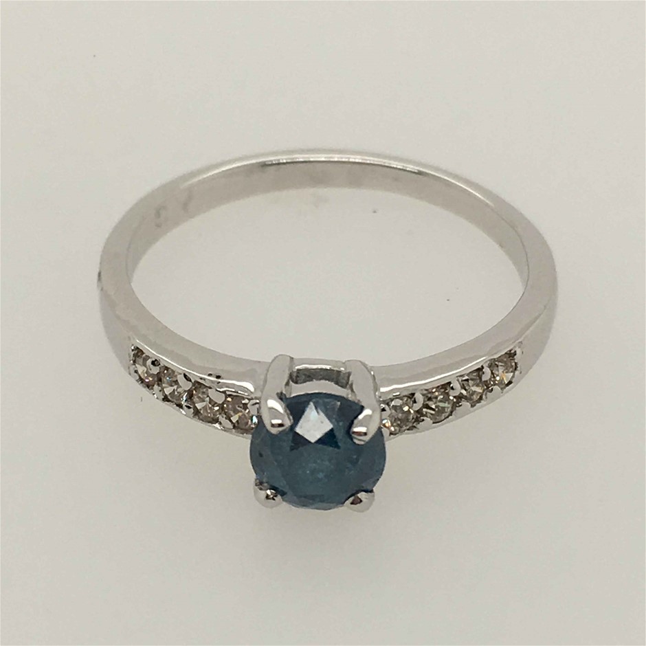 9ct White Gold Dress Ring