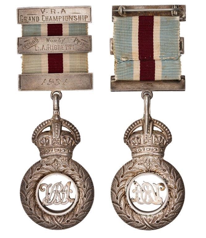 1931 VIC Rifle Association Grand Championship sterling silver medal