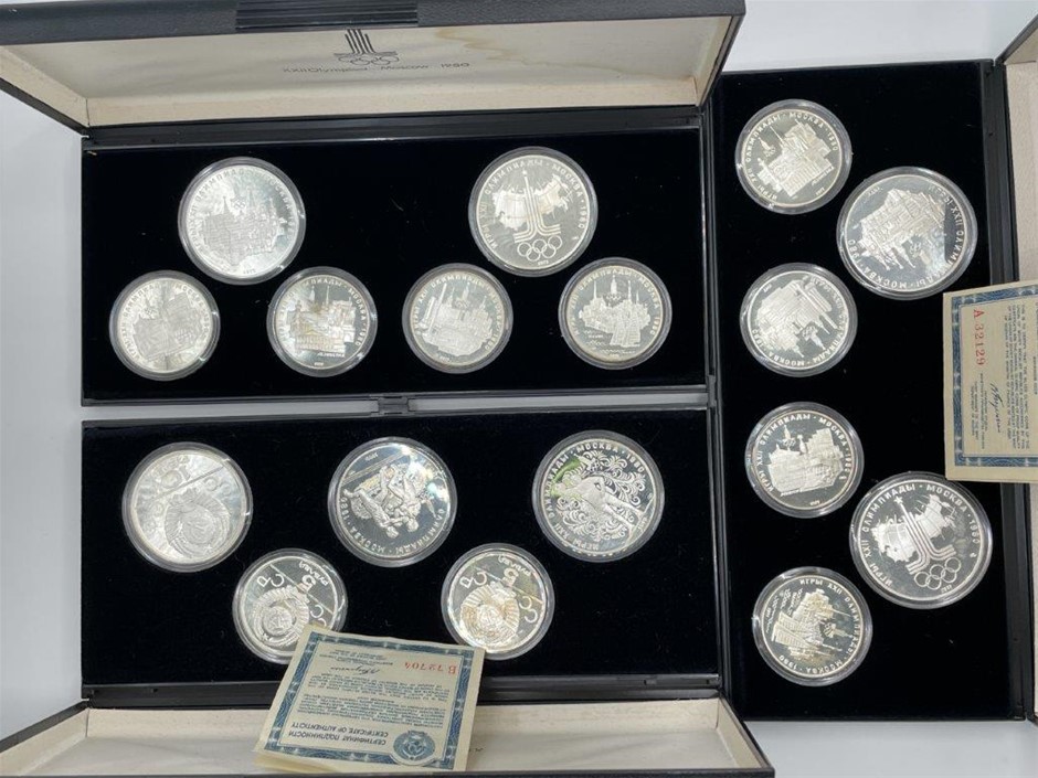 Approx. 17 x 1980 Russian XXII Olympiad Moscow Proof Roubles