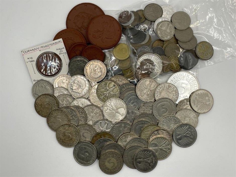 Approx. 125 x Asstd German coins