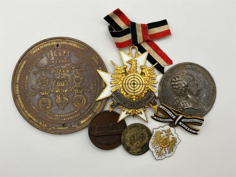 6 x Asstd Great Britain, Germany & Chile Commemorative medals