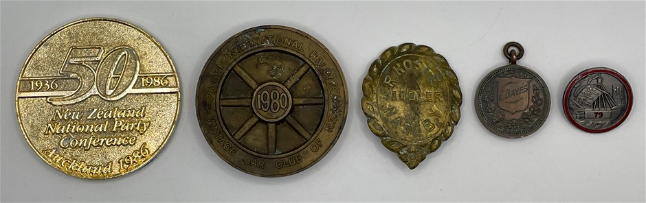 5 x Asstd NZ Commemorative medals & badges C.1901-86