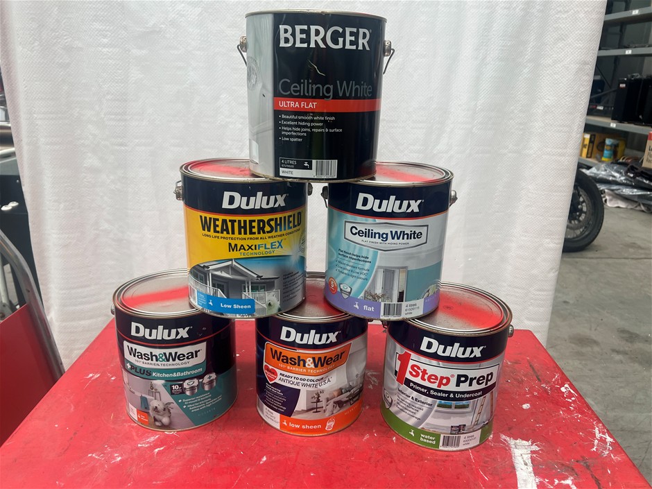 Assorted 4Lt Tins of Paint - Quantity 36 Tins