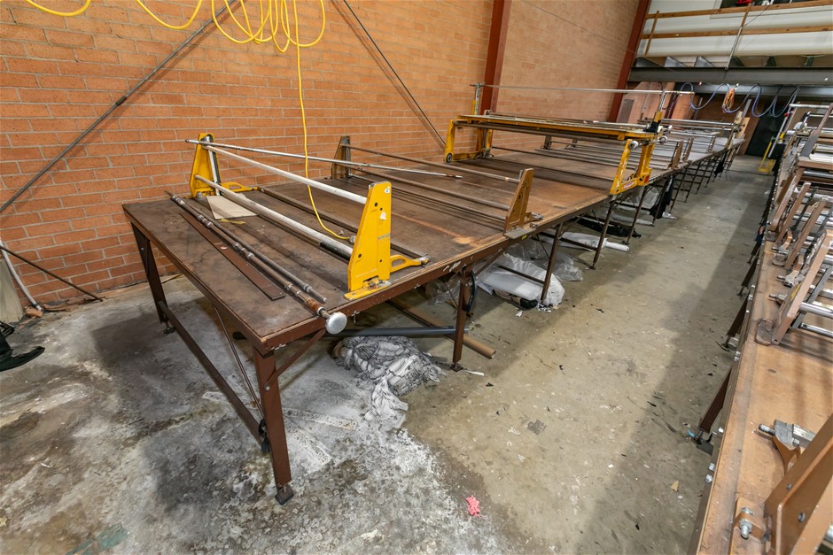 Fabric Master Fabric Cutting Table & Carriages with Clamps