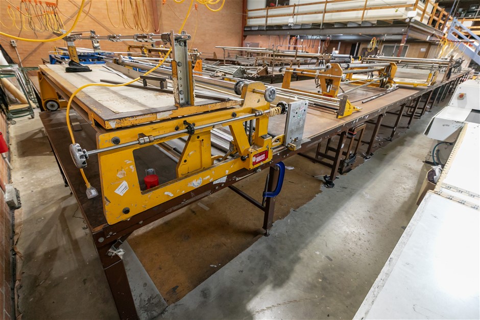 Fabric Master Fabric Cutting Table & Carriages with Clamps