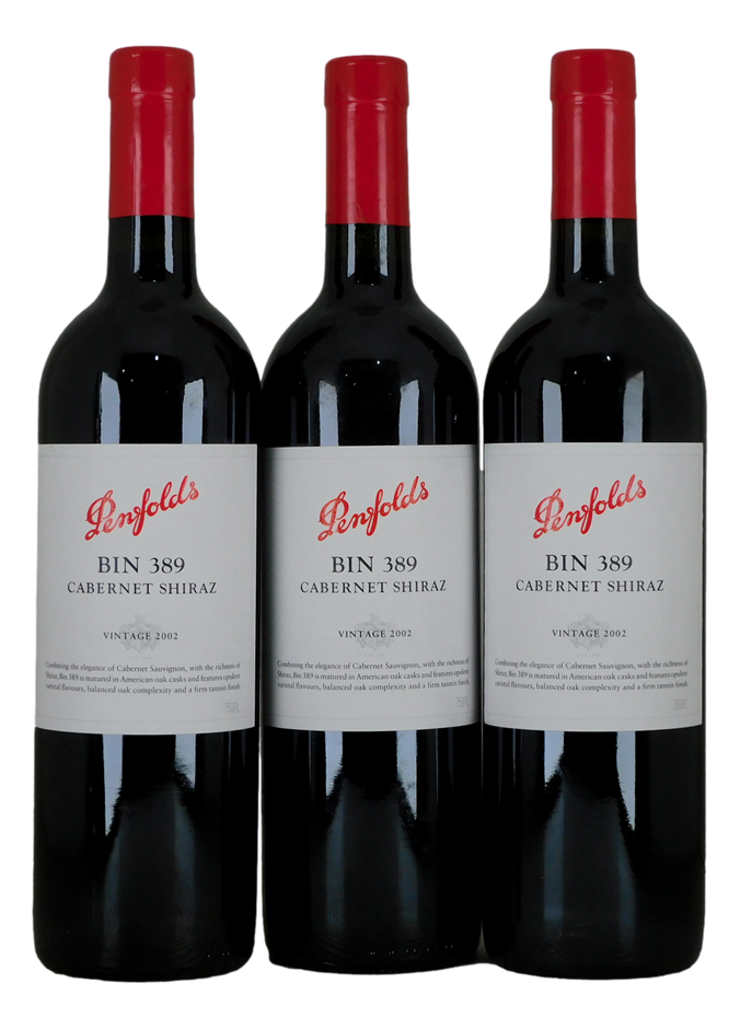 Penfolds Bin 389 Cabernet Shiraz 2002 (3x 750mL) SA