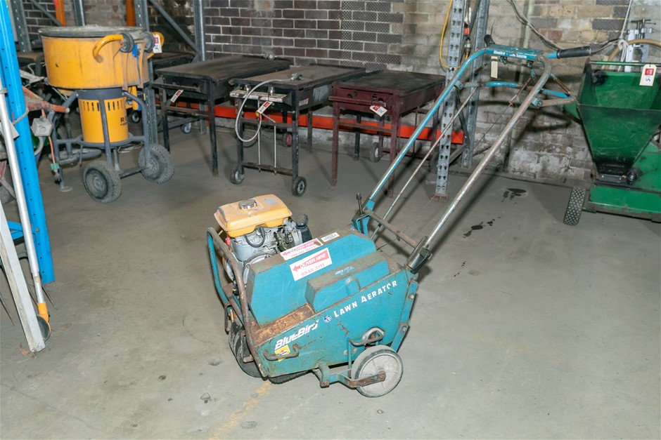 Blue Bird Petrol Walk Behind Mobile Lawn Aerator Machine