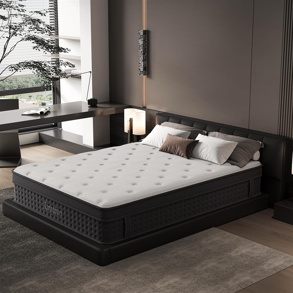 LUXNIGHTER 26cm Thick Hybird Mattresses in a Box, Gel Memory Foam for Motio