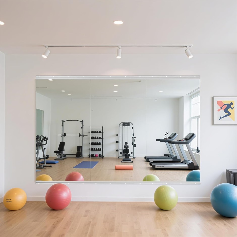 CUCZUUS Workout Mirror Long for Garage Home Gym, Dance Studio & Home, 122 x