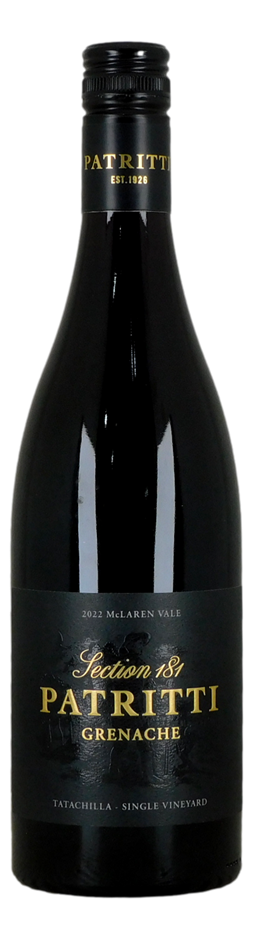 Patritti Selection 181 Grenache 2022 (6x 750mL), McLaren Vale