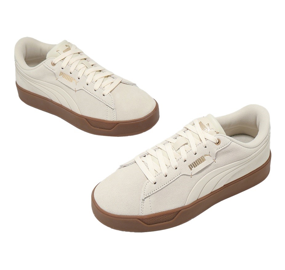 PUMA Women's Smash Belle SD Shoes, Size US6, Alpine Snow/Gold Gum (02), 233