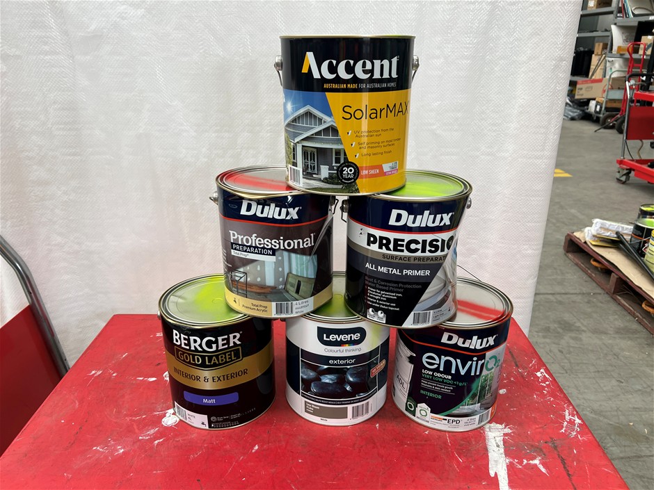 Assorted 4Lt Tins of Paint - Quantity 39 Tins