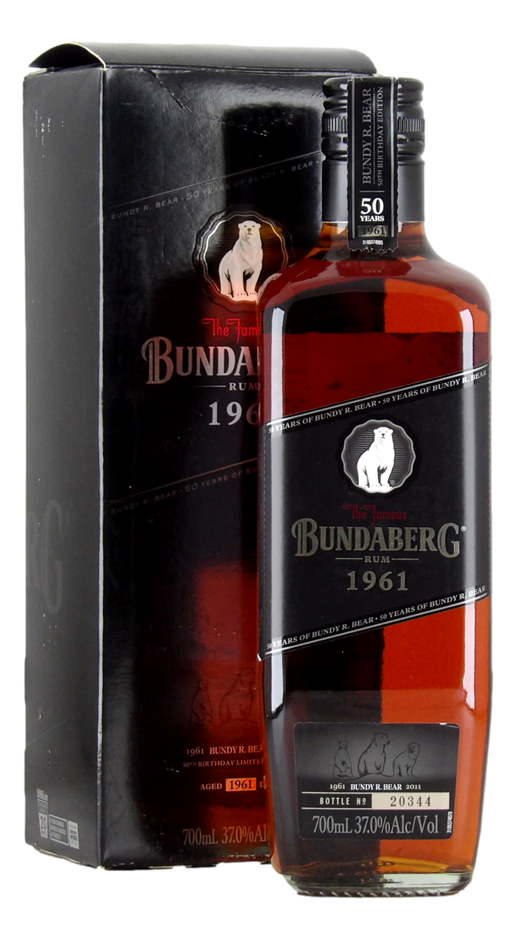 Bundaberg 1961 50th Years Anniversary of Bundy R. Bear Rum (1x 700mL), QLD.