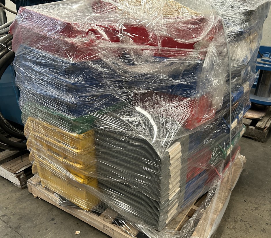 Pallet of Assorted Plastic Storage Tubs