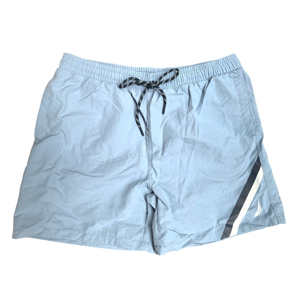 NAUTICA Men's Stripe Swim Short, Size 2XL, Sea Blue (484), NAT50225.