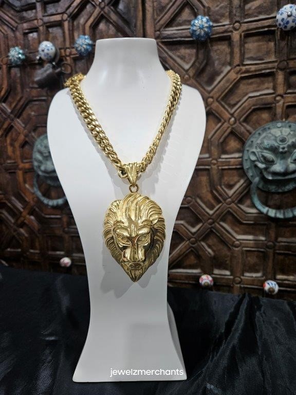 Italy 18K Triple Yellow Cuban Chain (18KGold Plated/Italy)Stamped-60cm-14mm