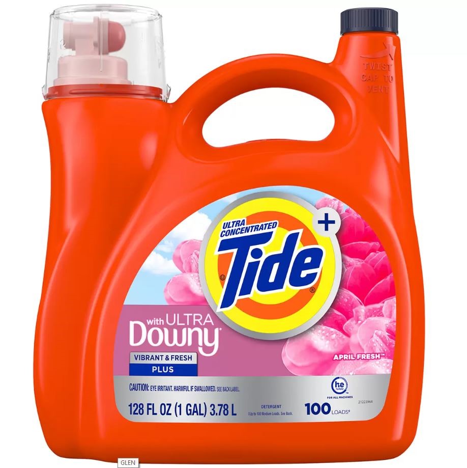 TIDE Ultra Downy Vibrant Fresh Plus Liquid Laundary Detergent, April Fresh,