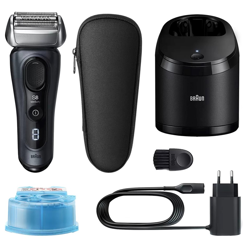 BRAUN Series 8 Men's 5-In-1 Smartcare Shaver, Grey, Model 8563cc. NB: minor