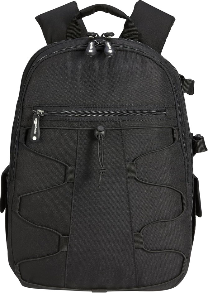 AMAZON BASICS Backpack for SLR Cameras and Accessories, Black