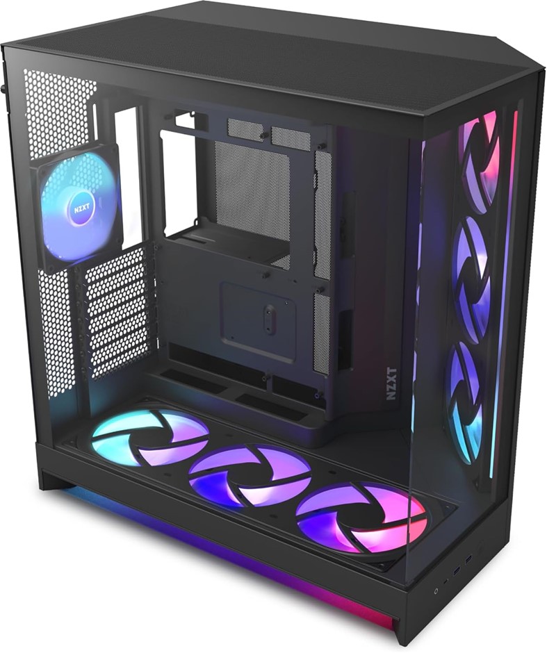 NZXT H9 Flow RGB+ (2025) – Large Dual-Chamber ATX Mid-Tower Airflow PC Case
