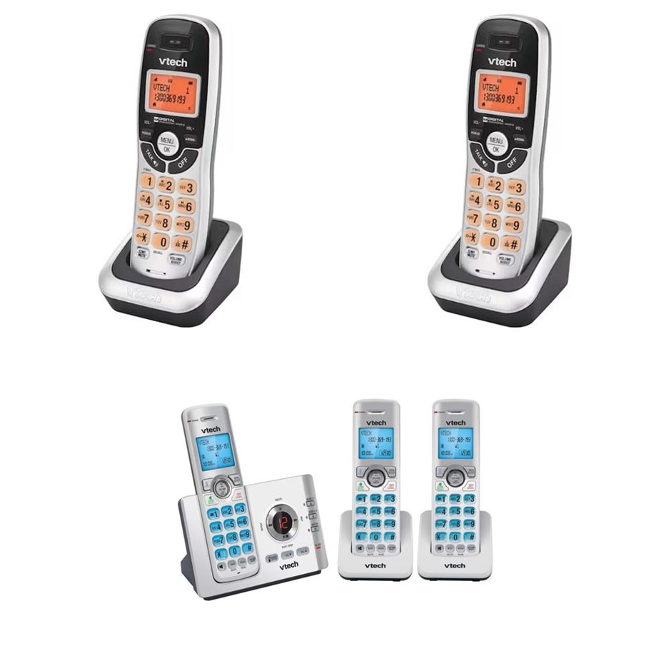 3 x Assorted Handset. 2 x VTECH DECT Cordless Handset. 1 x VTECH 3 Handset