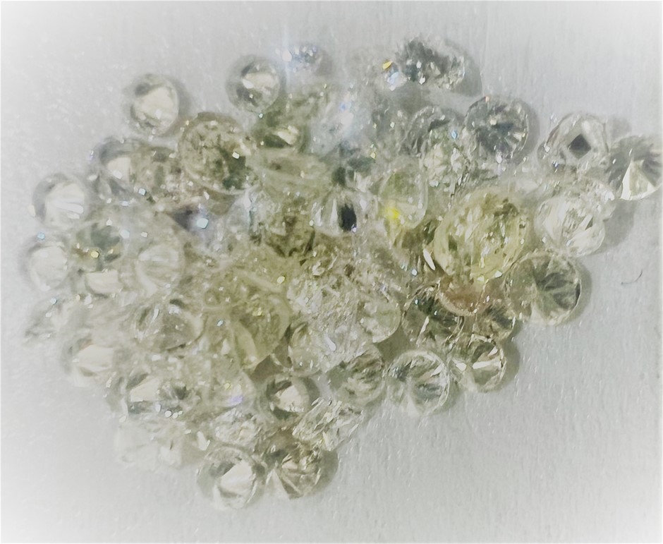 1.25 TCW varies white diamond round & other shape bulk lots