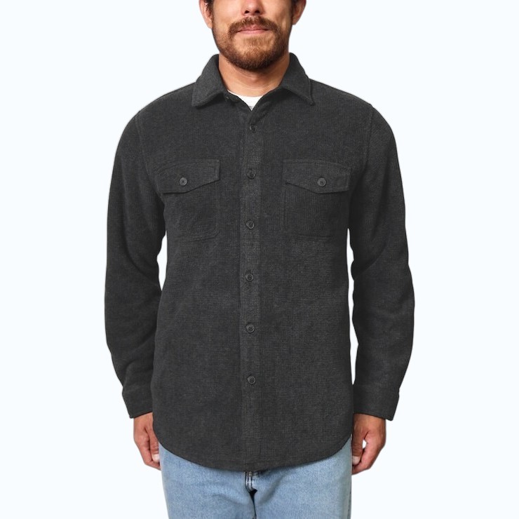 FREEDOM FOUNDRY Men's Plush Shirt Jacket, Size S, Black. Buyers Note - Dis