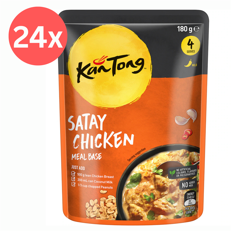 24x Kan Tong Satay Chicken Meal Base Cooking Sauce 180g BB: 17/11/25
