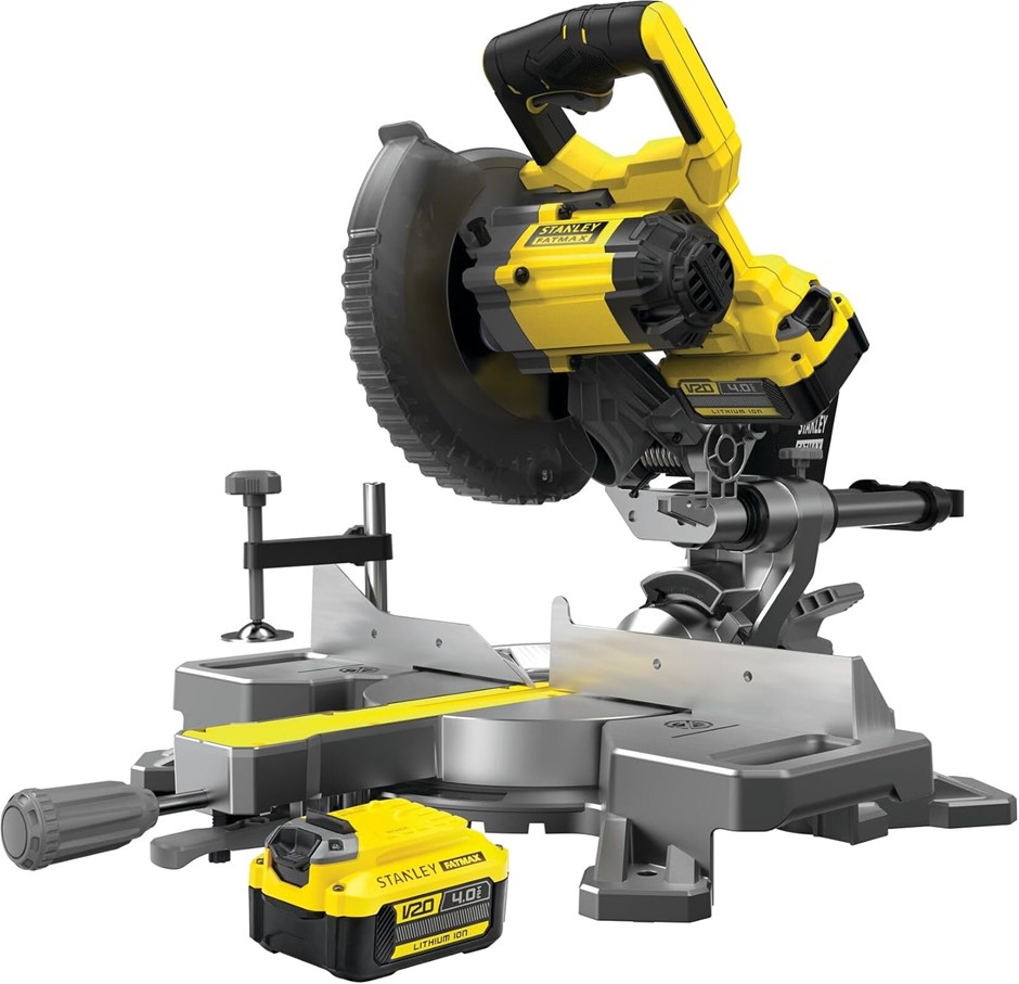 STANLEY FATMAX V20 | 18V 190mm Mitre Saw Kit - up to 3,800 RPM, Sliding Saw