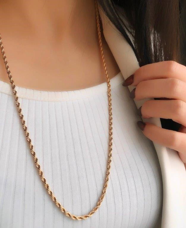 22K/Italy Stamped Yellow Gold Filled Chain -60MM-5mm