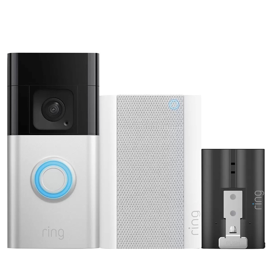 RING Video Doorbell Plus With Chime Pro And Quick Release Battery.