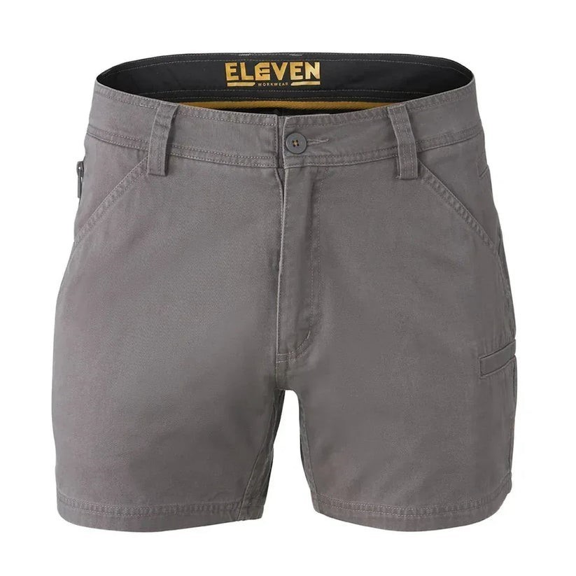 ELEVEN Lightweight Jolt Workwear Short, Size 72R/28, 100% Cotton Twill, Tar