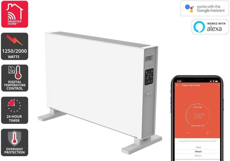 KOGAN SmarterHome 2000W Convector Panel Heater - KASHCHT20WA
