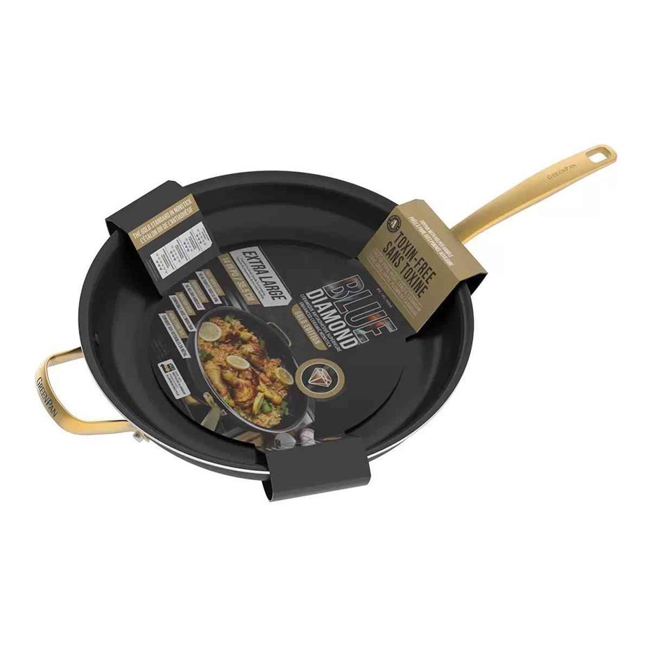 BLUE DIAMOND Family Ceramic Frypan 34cm. NB: Minor use, not in original pac