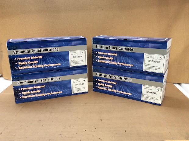 Mix Brand BR-TN2450 Premium Toner Cartridges New (Lot of 4)