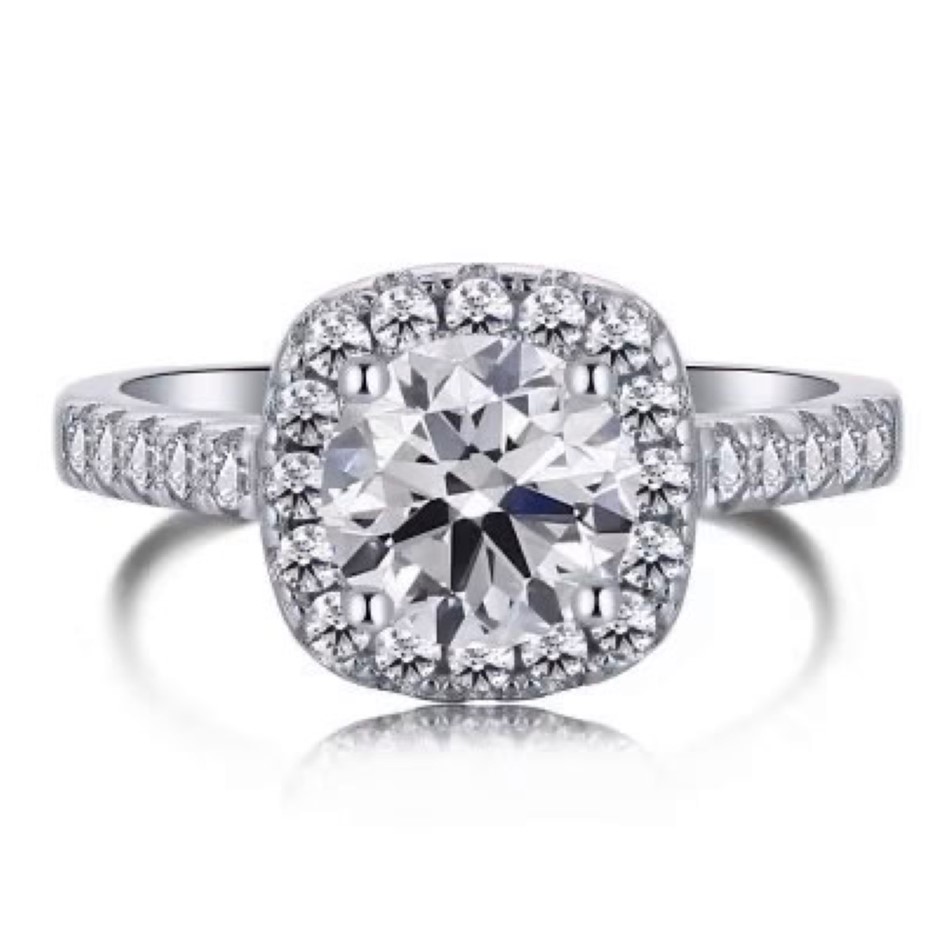 1.5ct Round Simulated Diamond 925 Sterling Silver Ring - Size 7