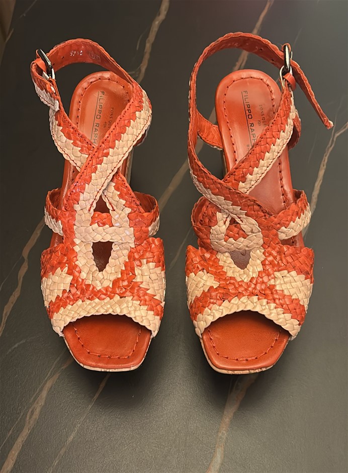 PONS QUINTANA Leather Wedge Sandals