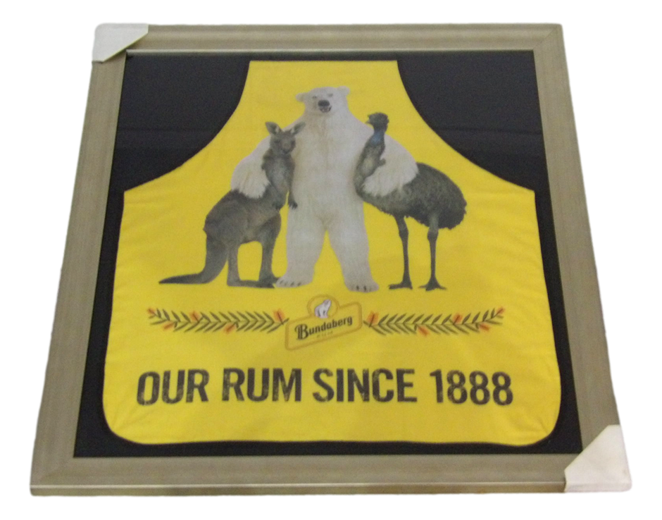 Sydney P/Up ONLY -  Framed Bundaberg Coat of Arms Apron 90x102cm