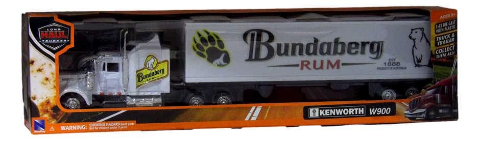 Bundaberg Rum Kenworth W900 Tri-Axle Truck Bear Paw (1:43 Scale)