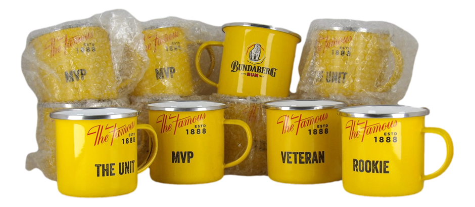 The Famous Bundy Metal Cup Set (12x Cups)