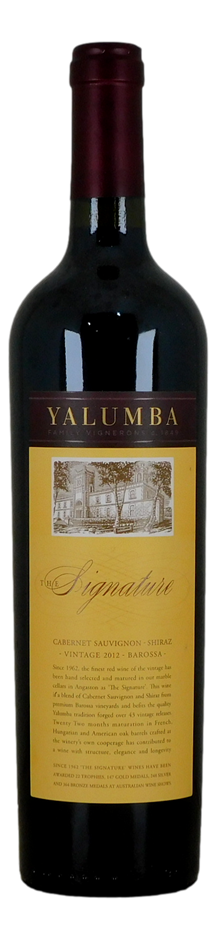 Yalumba The Signature Cab Sau - Shiraz 2012 (1x 750mL), Barossa Valley.