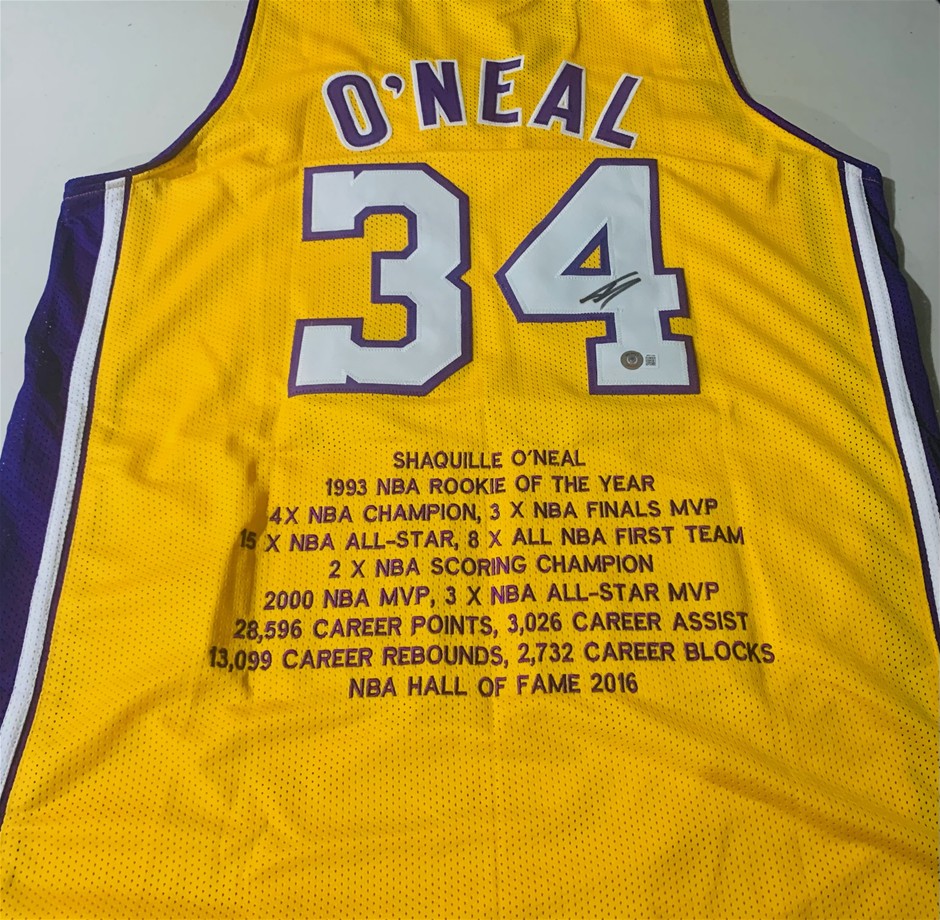 Shaquille O’Neal signed career stat Jersey