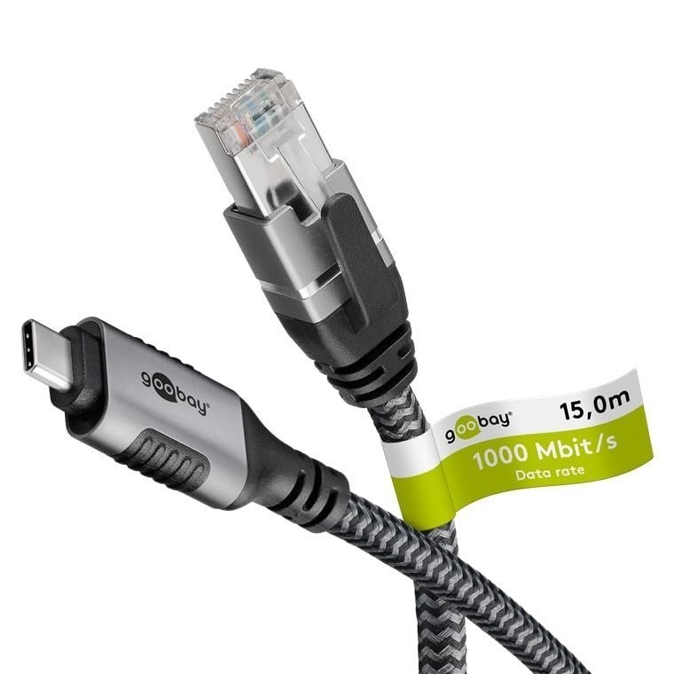GOOBAY USB-C™ 3.1 to RJ45 Ethernet Cable 15 m - Black  Buyers Note - Discou