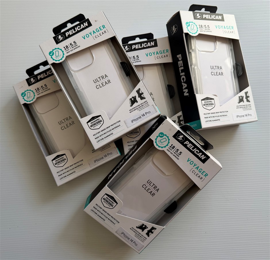 Pelican Voyager Clear case for iPhone 14 Pro (Lot of 5)