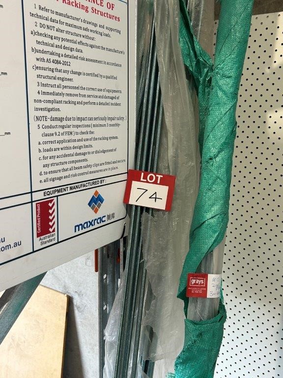 Approx 30 x M10 Zinc Plated Threaded Bars - 3m lengths